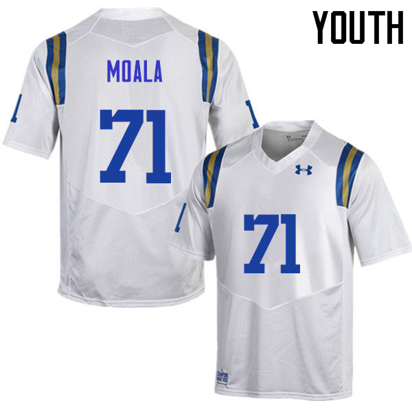 Youth #71 Poasi Moala UCLA Bruins Under Armour College Football Jerseys Sale-White